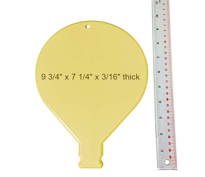 Control Balloon Products Large Yellow Key Chain Tag, Key Ring Holder, includes Pen - Never Lost Key Ring - Image 2